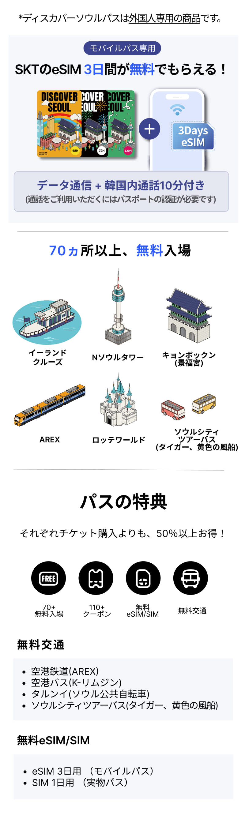 ディスカバーソウルパスの購入（24時間・48時間・72時間） | Klook